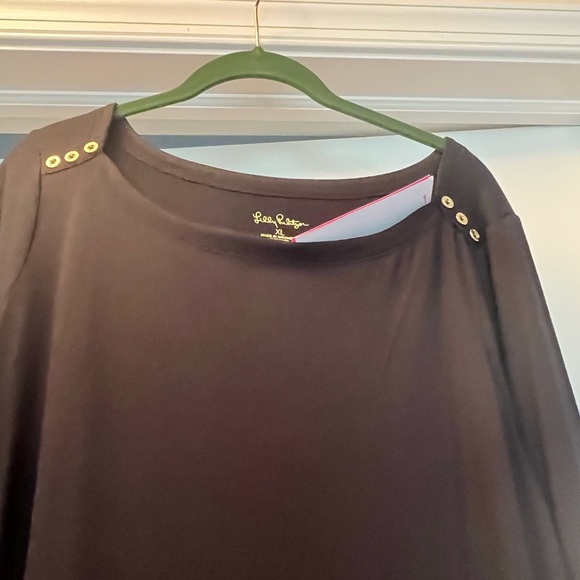 NWT Classic Black Lilly Pultzer Dress with gold buttons. Size XLG - Picture 5 of 9